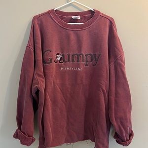 DISNEY Vintage Grumpy Sweatshirt, Embroidered Crewneck, 90s Disney